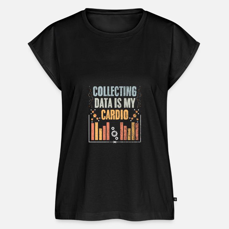 Collecting Data Is My Cardio Retro Data Science - Frauen Premium Bio Top - Schwarz