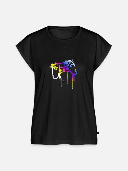 Gamepad - Frauen Premium Bio Top - Schwarz