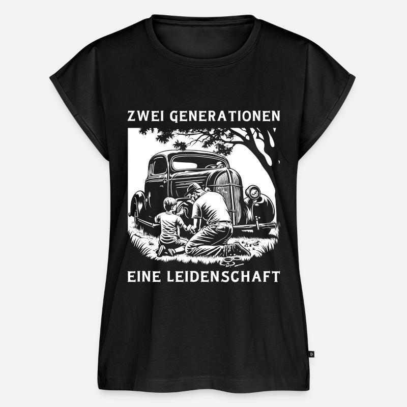 Two generations one passion - Women’s Premium Organic Top - black