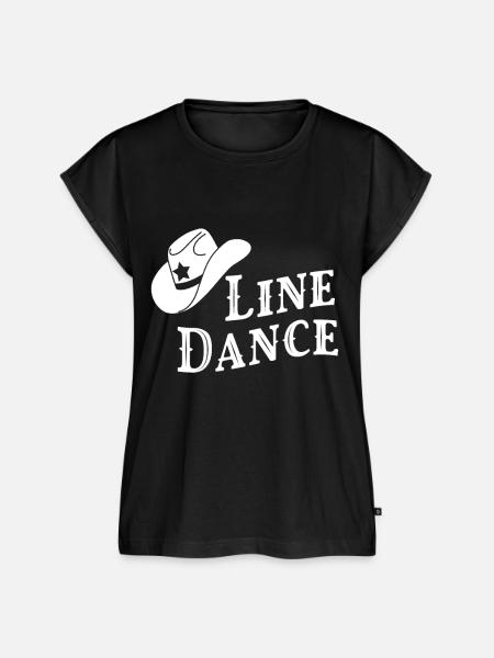 Line Dance - Frauen Premium Bio Top - Schwarz