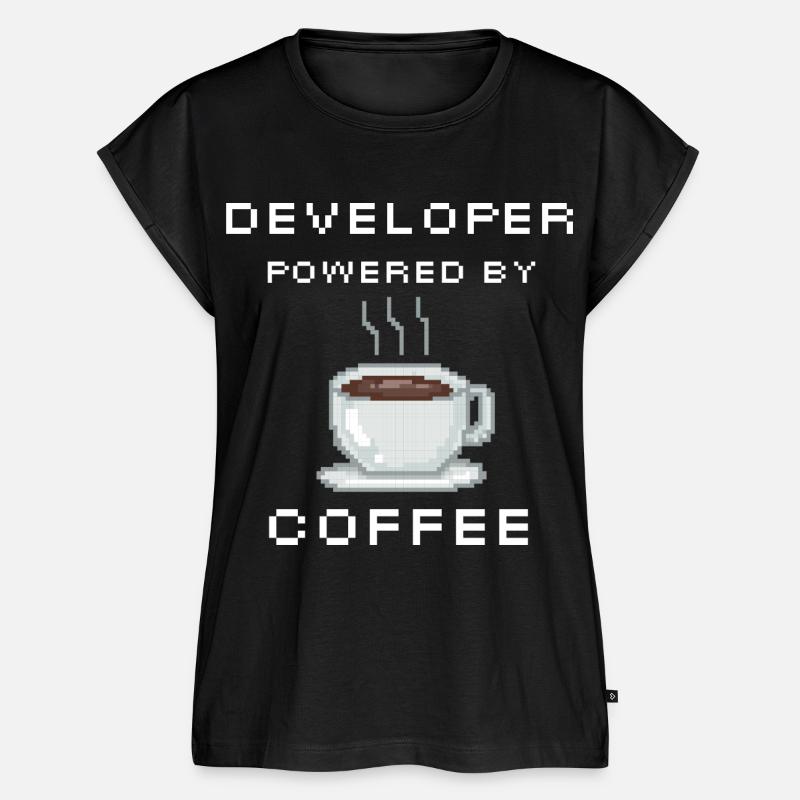 Developer powered by Coffee - Frauen Premium Bio Top - Schwarz