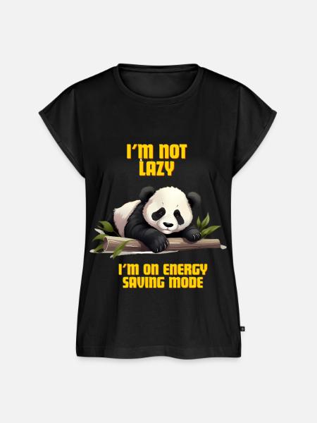 Lazy Panda - Frauen Premium Bio Top - Schwarz
