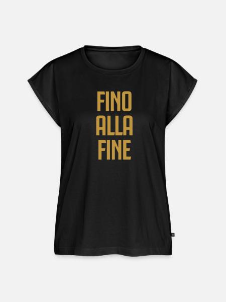 FINO ALLA FEIN - Frauen Premium Bio Top - Schwarz