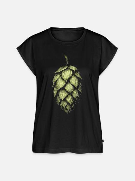 Hopfen - Frauen Premium Bio Top - Schwarz