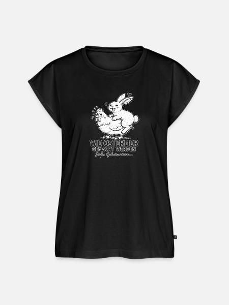 Osterhase und Hühnchen Duo - Frauen Premium Bio Top - Schwarz