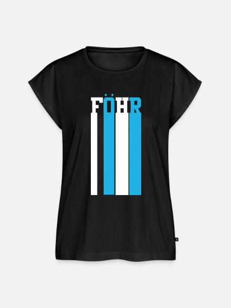 Nordsee Föhr - Frauen Premium Bio Top - Schwarz