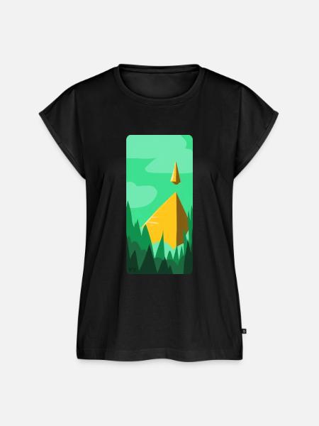 Multi-Pyramide - Frauen Premium Bio Top - Schwarz