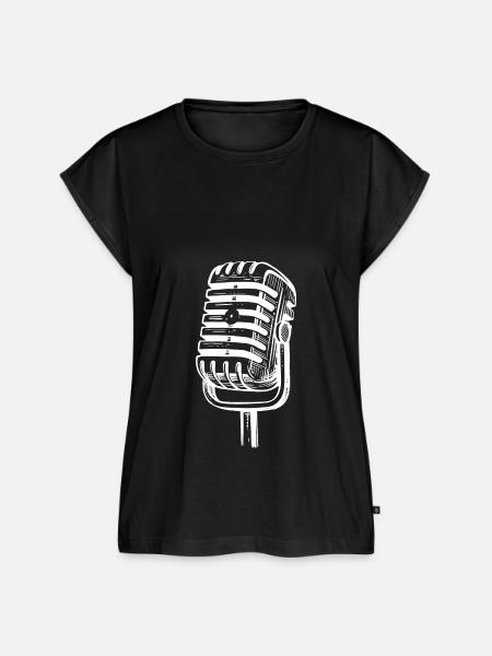 Microphon Design - Frauen Premium Bio Top - Schwarz