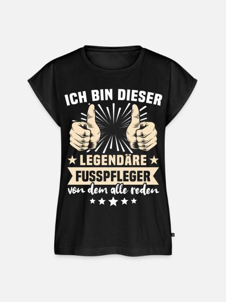 Fusspfleger Sprüche - Frauen Premium Bio Top - Schwarz