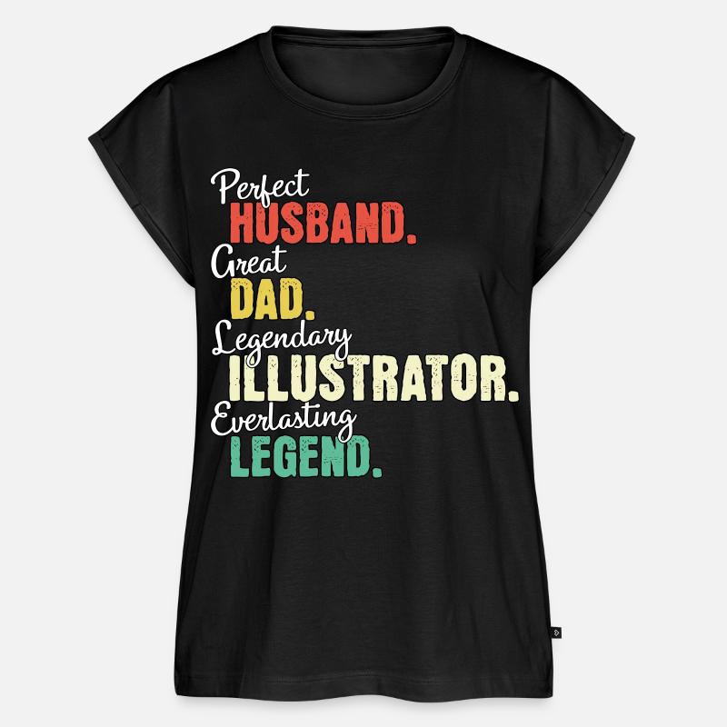 Illustrator Dad - Women’s Premium Organic Top - black