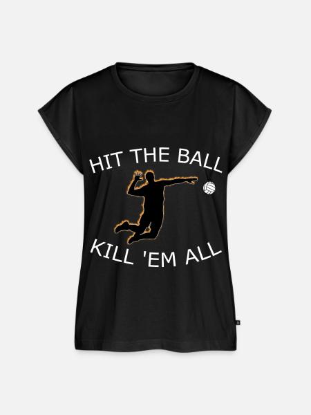 Volleyball Schmetterball Geschenk - Frauen Premium Bio Top - Schwarz