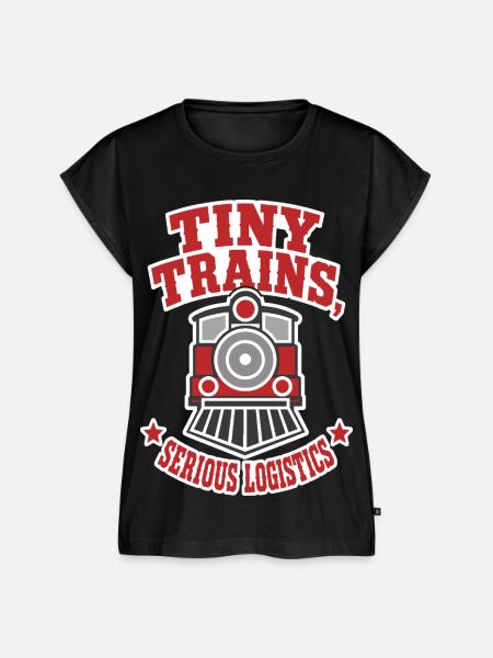 Modelleisenbahn – Tiny Trains Serious Logistics - Frauen Premium Bio Top - Schwarz