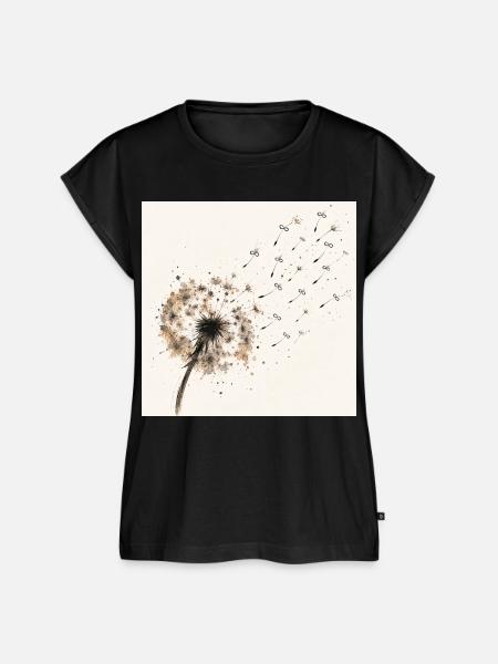 Löwenzahnwind - Neurodiversität - Frauen Premium Bio Top - Schwarz