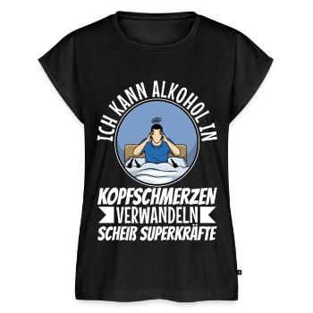 Turn alcohol into a headache - Women’s Premium Organic Top - black - Front - AI Model Female 172 light (172cm)