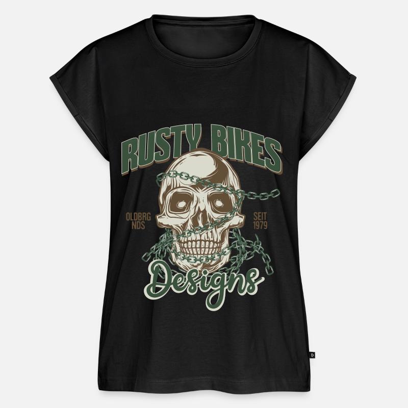 Rusty Bikes Designs. Motorcycle. Biker Design. - Women’s Premium Organic Top - black
