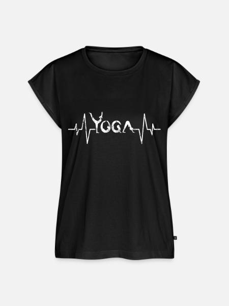 Yoga Herzschlag - Frauen Premium Bio Top - Schwarz