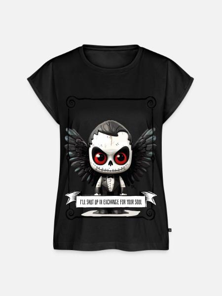 Angel - Skull - Frauen Premium Bio Top - Schwarz
