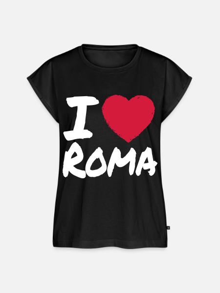 I Love Roma - Frauen Premium Bio Top - Schwarz