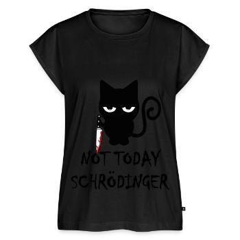 Not Today Schroedinger Physik Schrödingers Katze - Frauen Premium Bio Top - Schwarz - Vorne - AI Model Female 172 light (172cm)