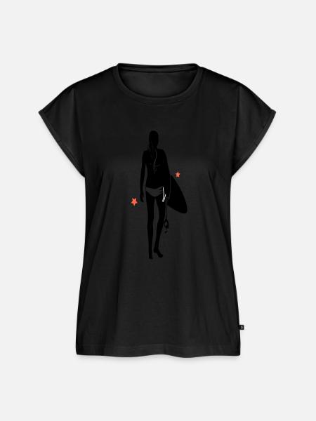 Surferin - Frauen Premium Bio Top - Schwarz