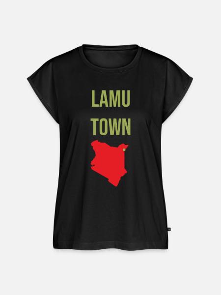 Lamu Town Souvenir - Frauen Premium Bio Top - Schwarz
