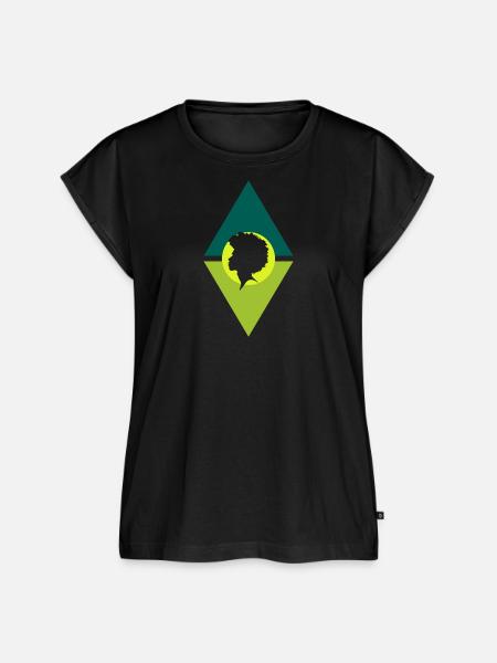 70s Afro - Frauen Premium Bio Top - Schwarz