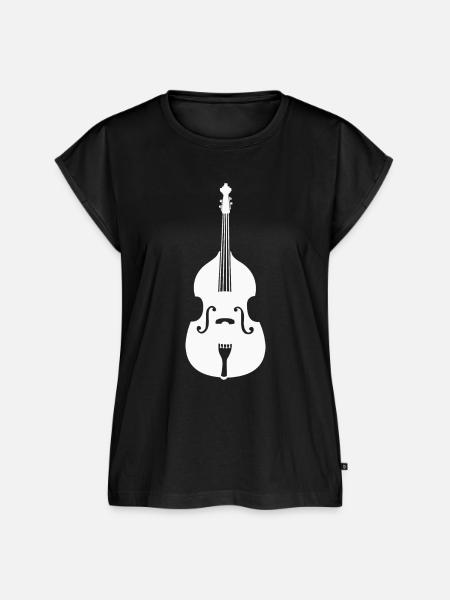 Kontrabass - Frauen Premium Bio Top - Schwarz