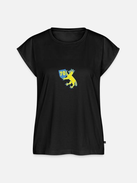Biberacher Wappen Biber 70er - Frauen Premium Bio Top - Schwarz
