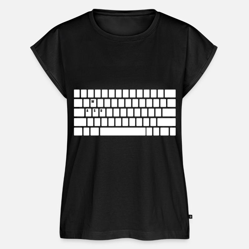 Computer Keyboard WASD Gaming PC Multiplayer Skill - Women’s Premium Organic Top - black
