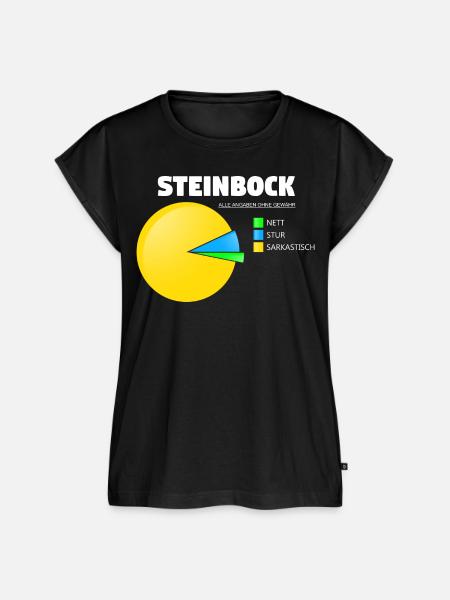 Steinbock Statistik - Frauen Premium Bio Top - Schwarz
