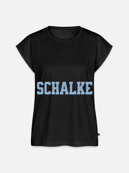 Schalke - Frauen Premium Bio Top - Schwarz