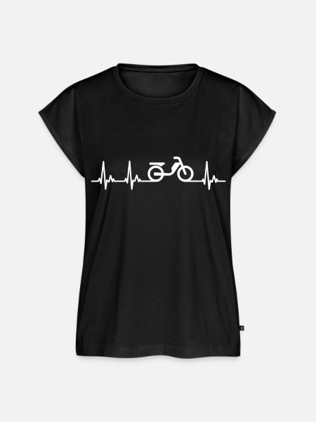 MOFA EKG Herzschlag - Frauen Premium Bio Top - Schwarz
