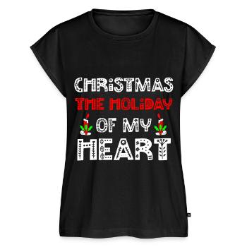 Weihnachten, Weihnachten, Weihnachten, Weihnachten - Frauen Premium Bio Top - Schwarz - Vorne - AI Model Female 172 light (172cm)