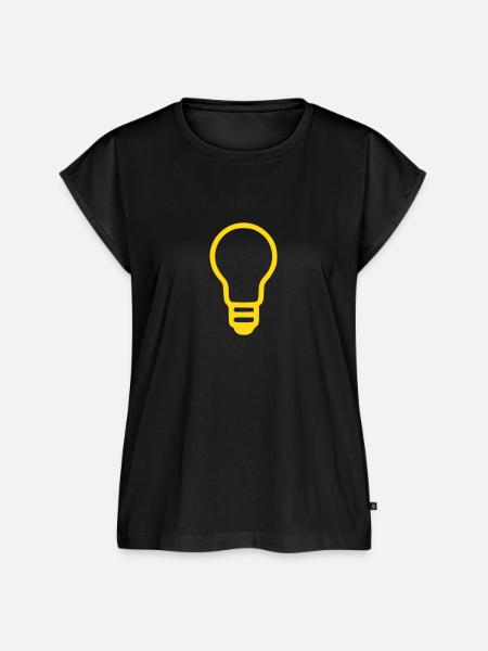 Glühbirne, Licht, Lampe - Frauen Premium Bio Top - Schwarz