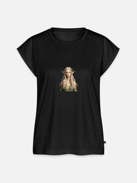 Schöne elfe/elbe - Frauen Premium Bio Top - Schwarz