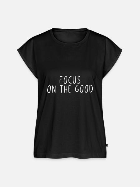 Focus on the good - Frauen Premium Bio Top - Schwarz