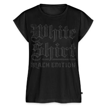 White Shirt Black Edition - Frauen Premium Bio Top - Schwarz - Vorne - AI Model Female 172 light (172cm)