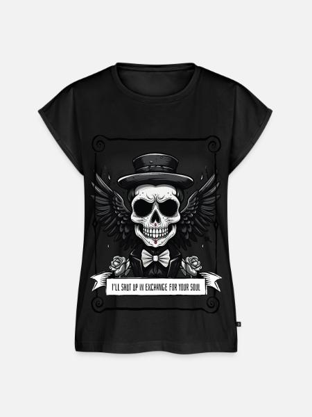 Angel - Skull - Frauen Premium Bio Top - Schwarz