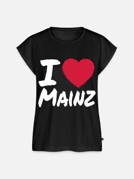 I Love Mainz - Frauen Premium Bio Top - Schwarz