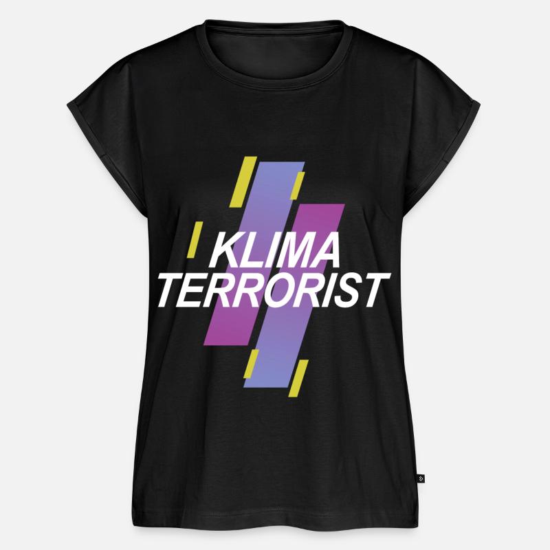 Klimaterrorist - Frauen Premium Bio Top - Schwarz