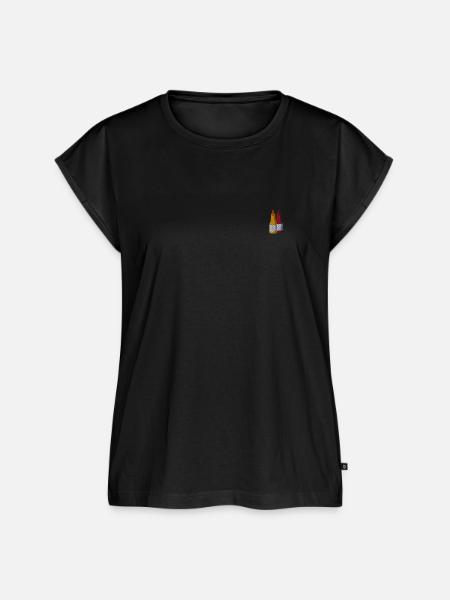 Ketchup und Senf bestickt - Frauen Premium Bio Top - Schwarz