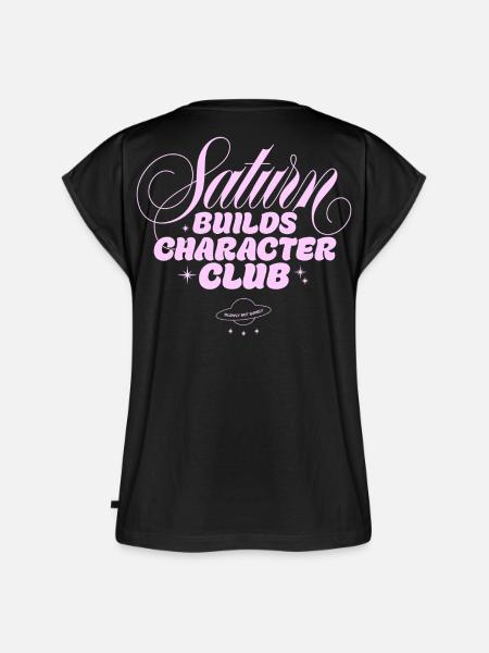 Saturn Charakterclub Print - Frauen Premium Bio Top - Schwarz