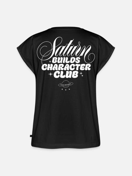 Saturn formt Charakter Club - Frauen Premium Bio Top - Schwarz