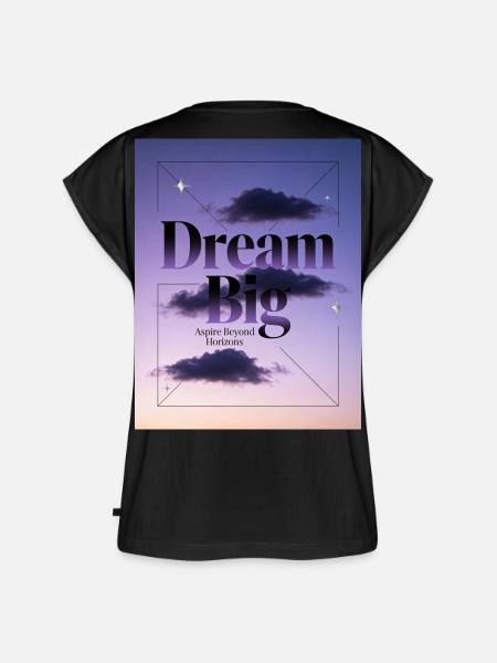 Groß Träumen Jenseits Horizonte - Frauen Premium Bio Top - Schwarz