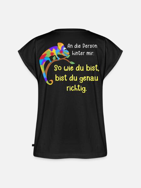 An die Person hinter mir - Frauen Premium Bio Top - Schwarz