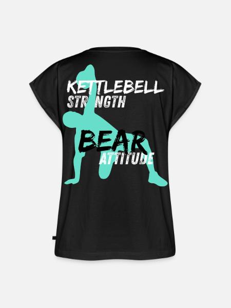 Kettlebell Stärke Bear Attitude - Frauen Premium Bio Top - Schwarz