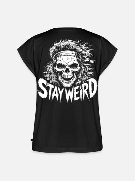 Stay Weird Skull - Frauen Premium Bio Top - Schwarz