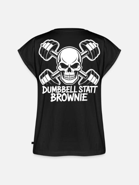 Skull und Hanteln - Frauen Premium Bio Top - Schwarz