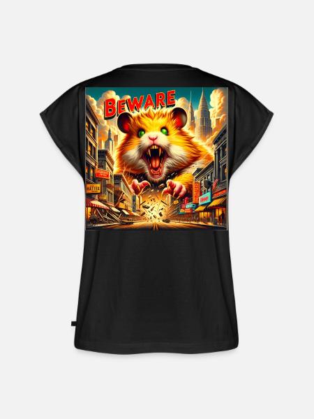 Meerschwein Chaos - Frauen Premium Bio Top - Schwarz