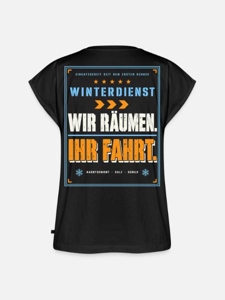Winterdienst Einsatzbereit - Frauen Premium Bio Top - Schwarz